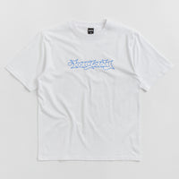Baglady Bootleg Throw Up Logo T-Shirt in White thumbnail