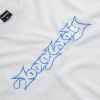 Baglady Bootleg Throw Up Logo T-Shirt in White thumbnail