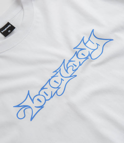 Baglady Bootleg Throw Up Logo T-Shirt in White
