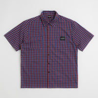 Baglady Plaid Short Sleeve Shirt in Red and Blue thumbnail