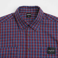 Baglady Plaid Short Sleeve Shirt in Red and Blue thumbnail