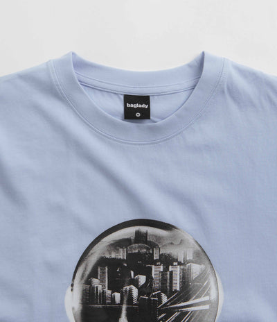 Baglady Survive London T-Shirt in Ice Blue