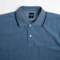 Baglady Thick Corduroy Polo Shirt - Azure Blue thumbnail