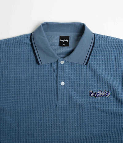 Baglady Thick Corduroy Polo Shirt - Azure Blue