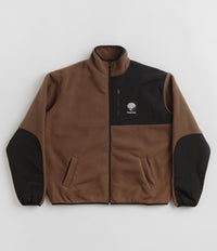 Baglady Zip Up Fleece in Tawny Brown