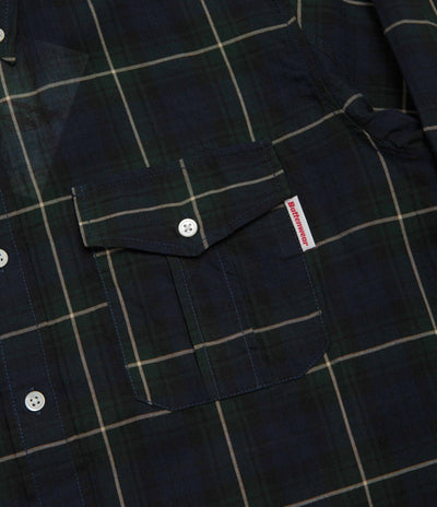 Battenwear BD Scout Shirt in Navy Plaid