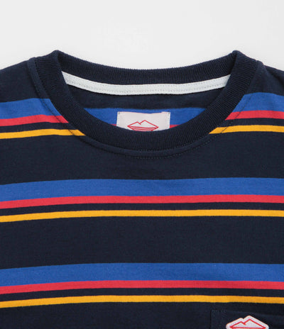 Battenwear Pocket Rugby T-Shirt in Multi Stripe