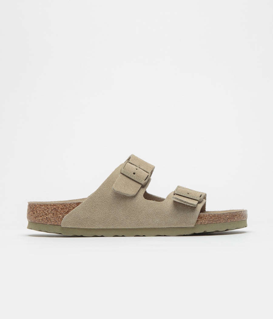 Birkenstock Arizona SFB Narrow Sandals in Faded Khaki
