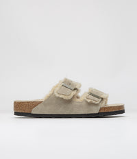 Birkenstock Arizona Shearling Sandals in Taupe