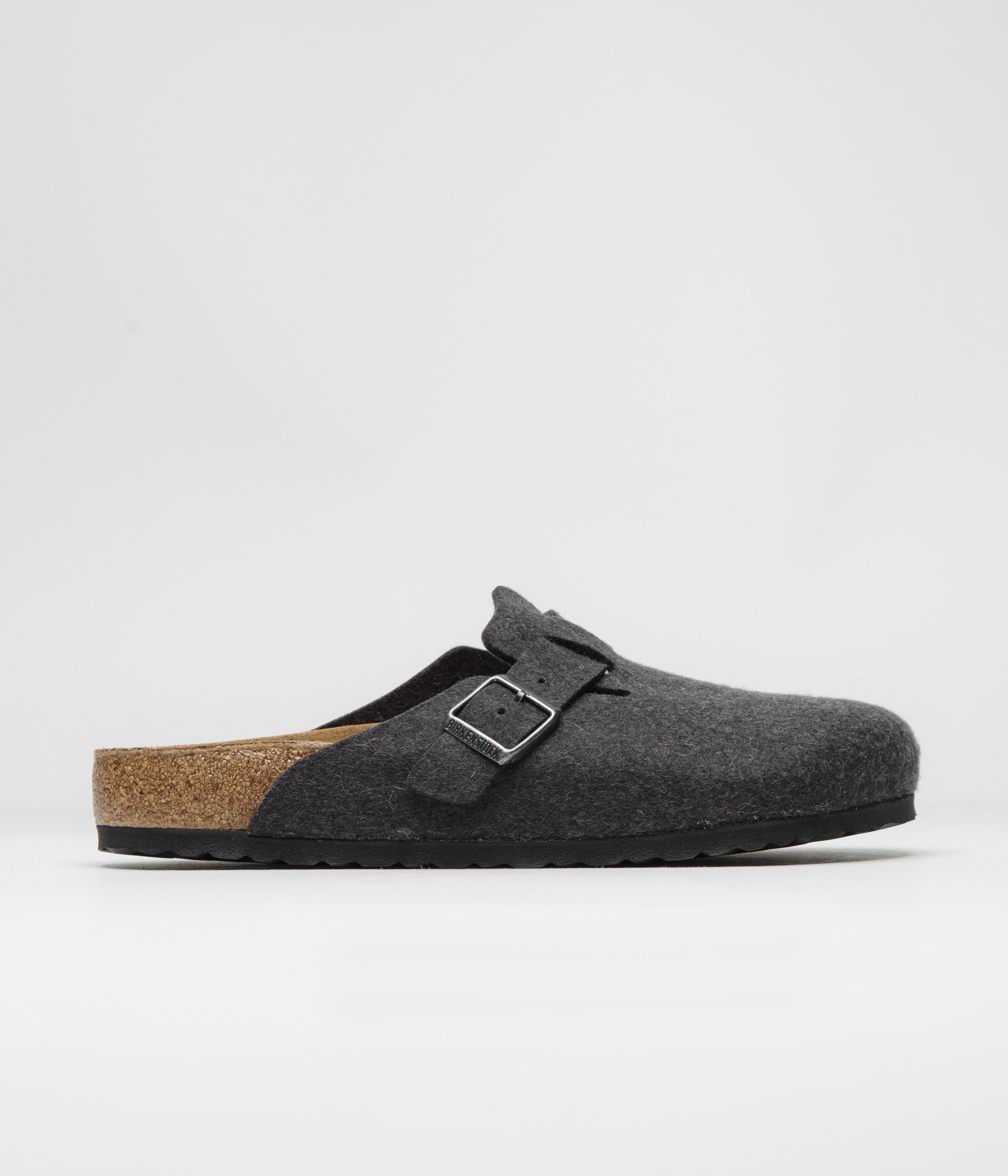 Birkenstock Boston Wool Sandals in Anthracite
