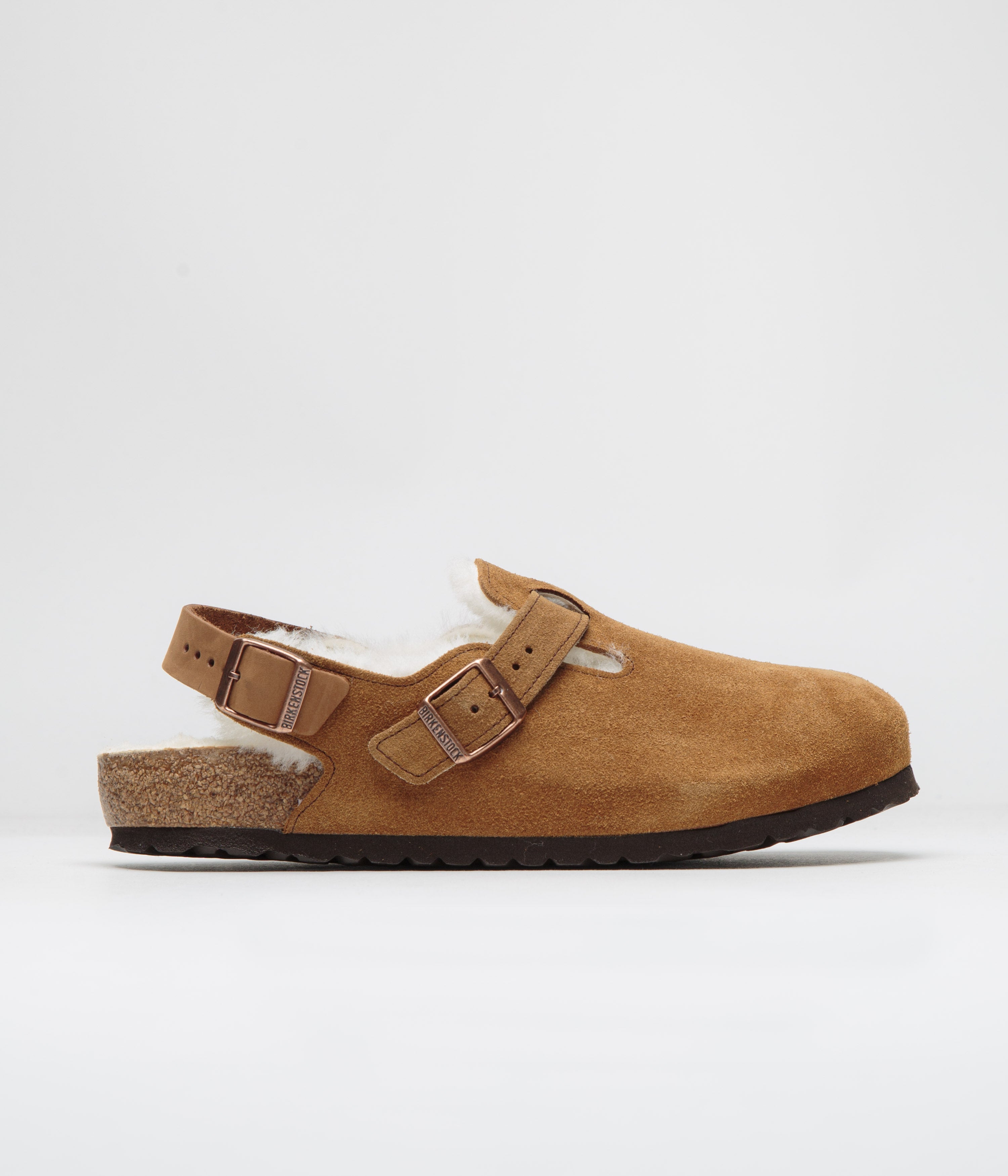 Birkenstock Tokio Shearling Sandals in Mink