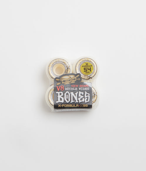 Bones X-Formula 99A V8 Double Wide Wheels - White - 54mm