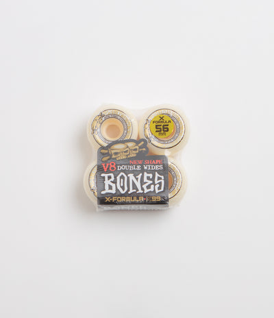 Bones X-Formula 99A V8 Double Wide Wheels - White - 56mm