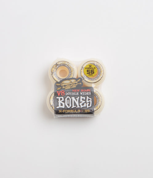 Bones X-Formula 99A V8 Double Wide Wheels - White - 56mm