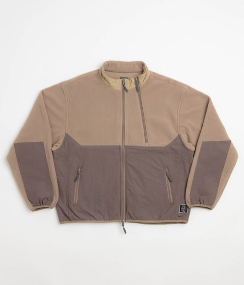 Brain Dead Double Zip Polar Fleece Jacket - Brown