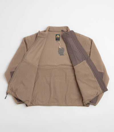 Brain Dead Double Zip Polar Fleece Jacket - Brown