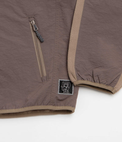 Brain Dead Double Zip Polar Fleece Jacket - Brown
