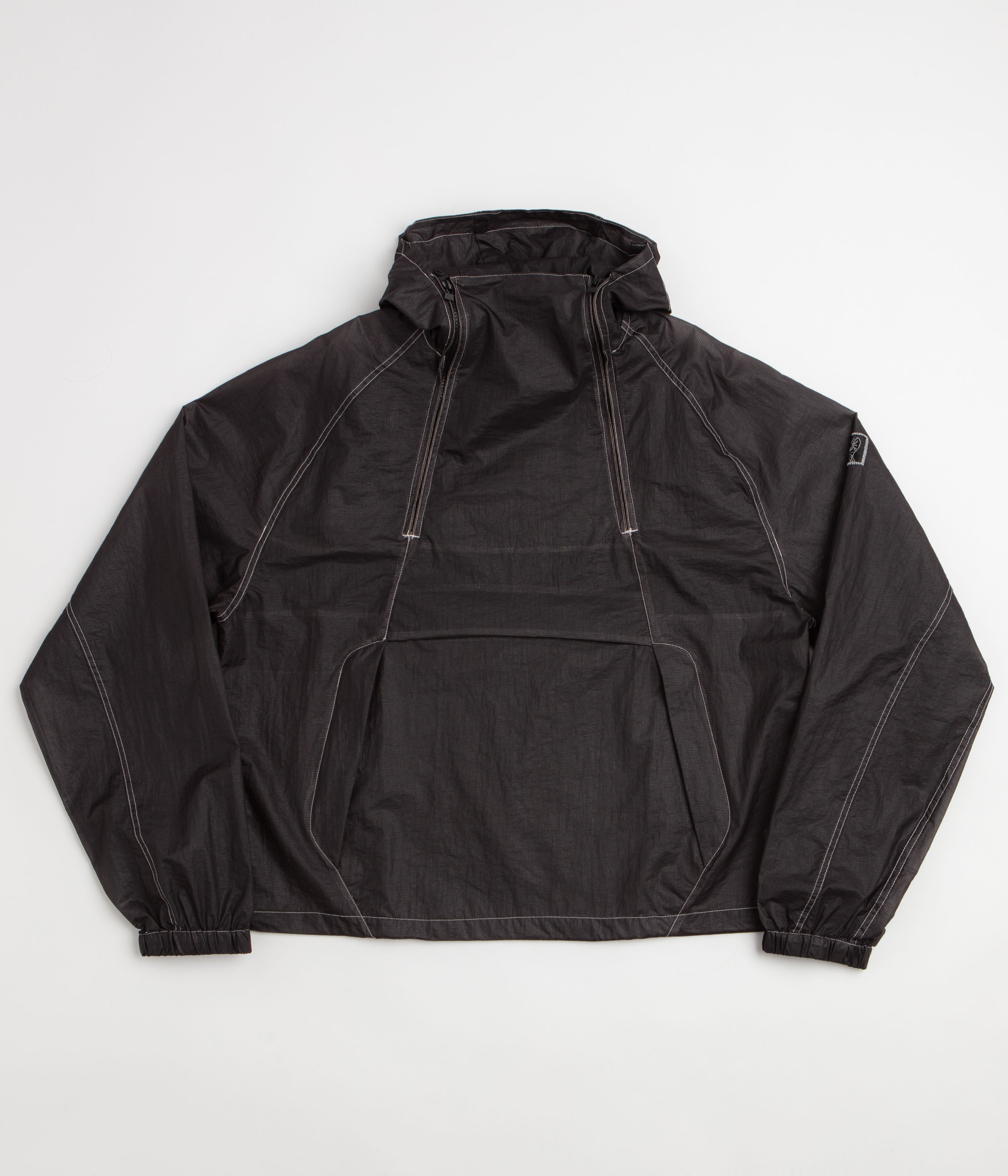 Brain Dead Double Zip Pullover Smock Jacket - Smoke