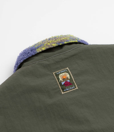 Brain Dead Reversible Sherpa Zip Jacket - Ripple Camo