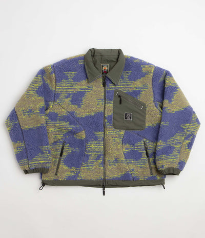 Brain Dead Reversible Sherpa Zip Jacket - Ripple Camo
