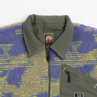 Brain Dead Reversible Sherpa Zip Jacket - Ripple Camo thumbnail