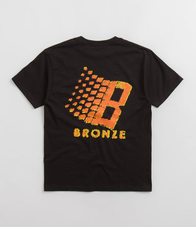 Bronze 56K B Logo T-Shirt in Black and Orange