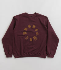 Bronze 56K Old E Circle Crewneck Sweatshirt in Burgundy