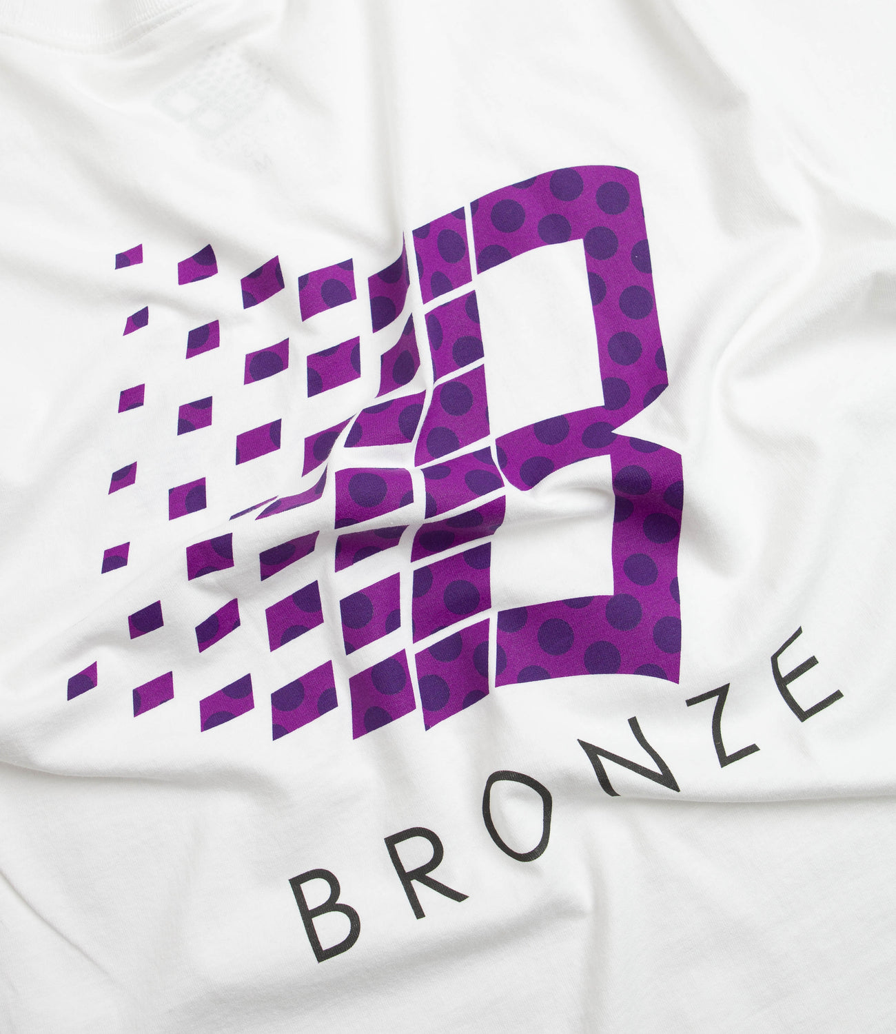 Bronze 56K Polka Dot Logo T-Shirt - White | Flatspot