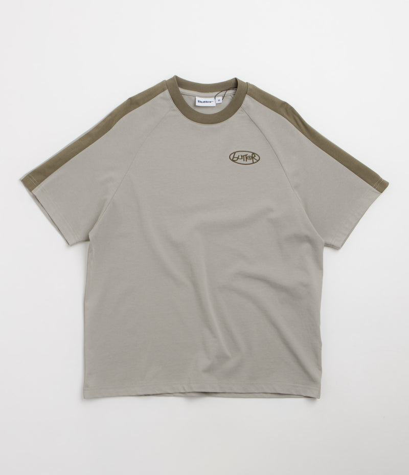 Butter Goods Abseil Panel T-Shirt - Cement / Moss, view 7