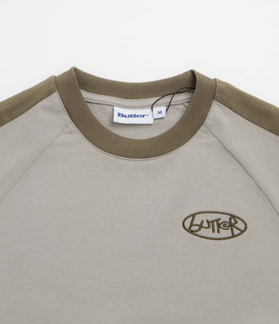 Butter Goods Abseil Panel T-Shirt - Cement / Moss