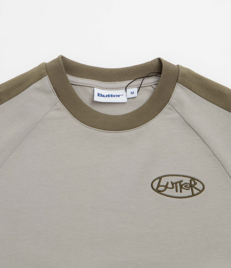 Butter Goods Abseil Panel T-Shirt - Cement / Moss, view 10