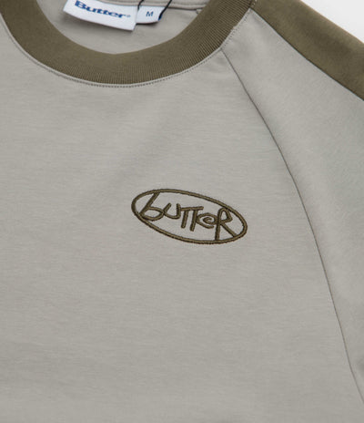 Butter Goods Abseil Panel T-Shirt - Cement / Moss