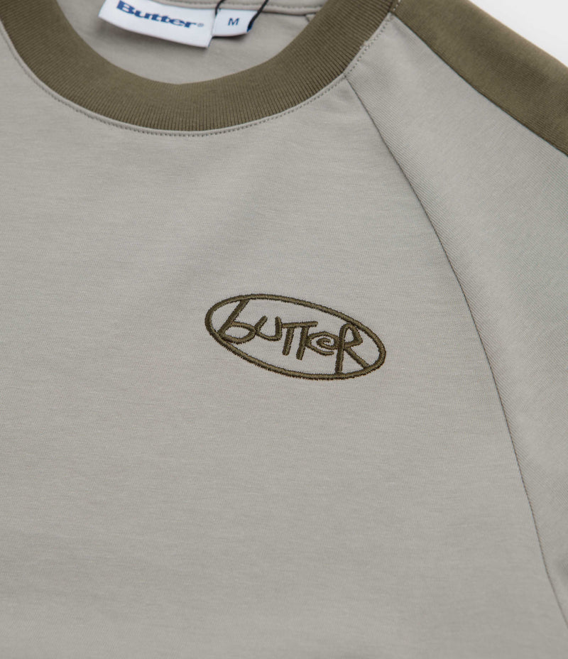 Butter Goods Abseil Panel T-Shirt - Cement / Moss, view 13