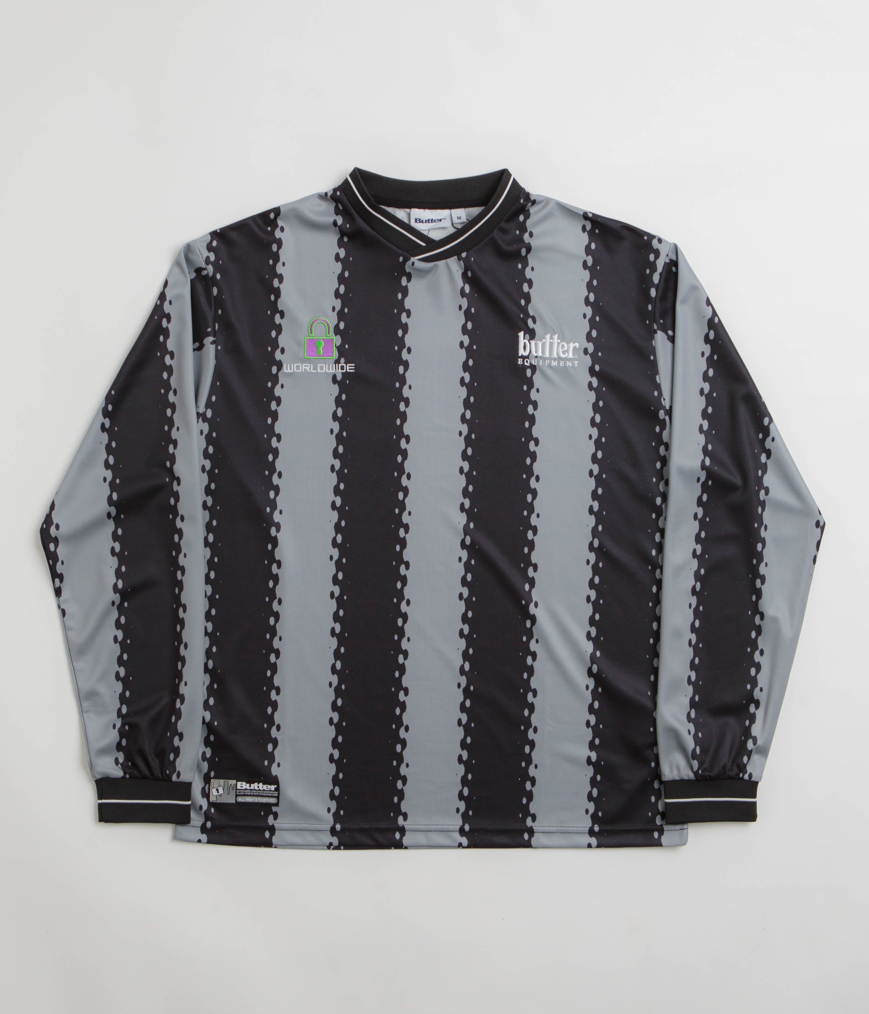 Butter Goods All City Long Sleeve Jersey in Black and Charcoal