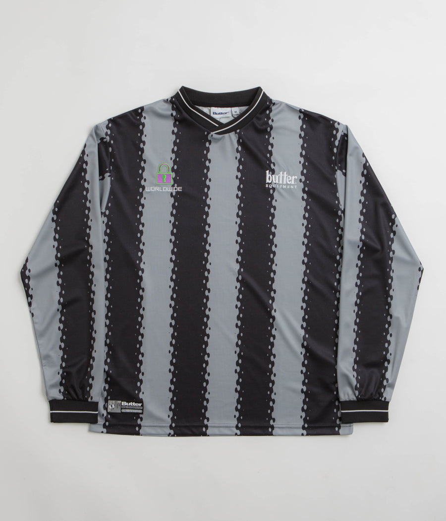 Butter Goods All City Long Sleeve Jersey in Black and Charcoal
