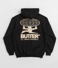 Butter Goods All Terrain Hoodie in Black and Peach