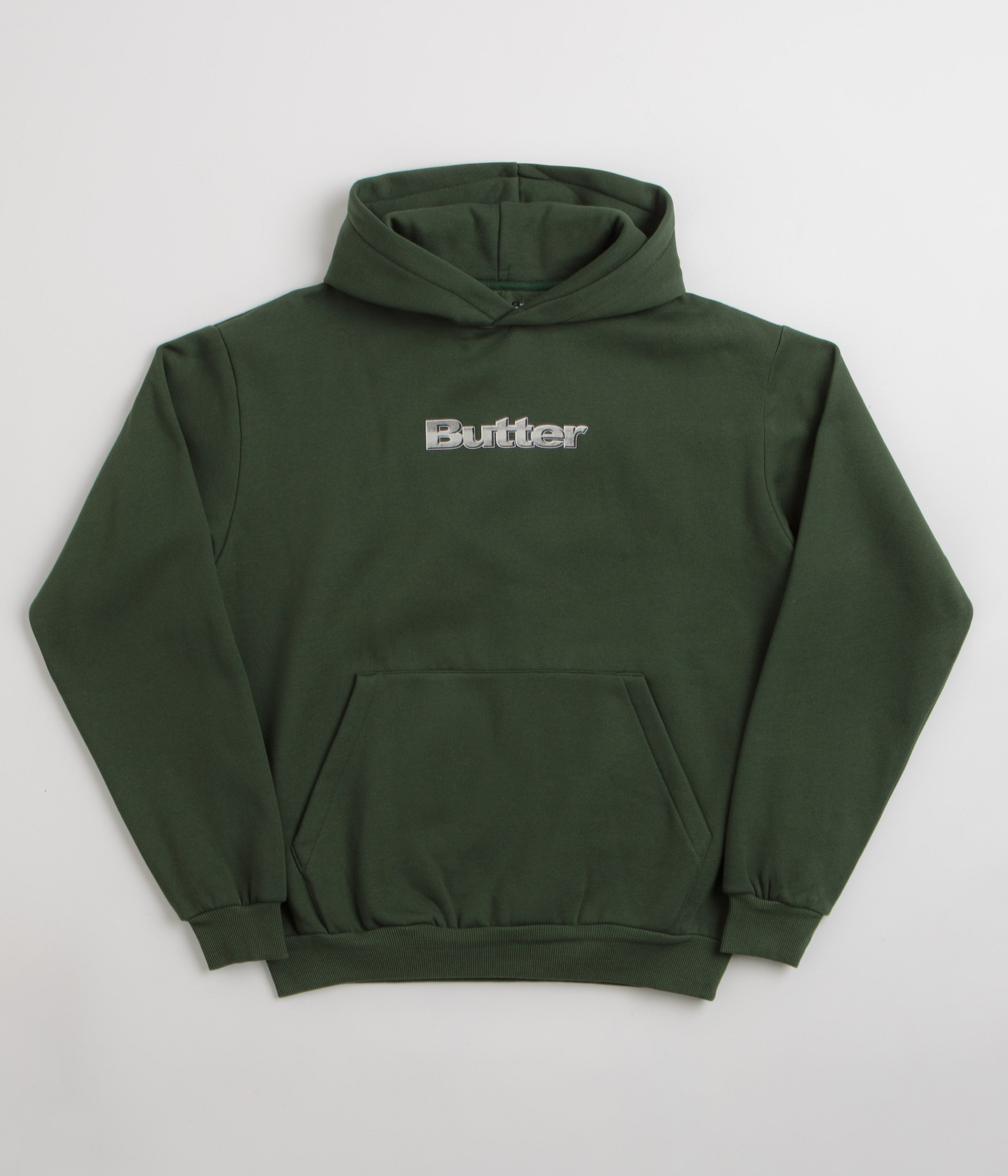 Butter Goods Alloy Logo Hoodie - Bottle Green