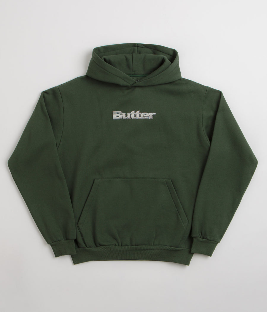 Butter Goods Alloy Logo Hoodie - Bottle Green