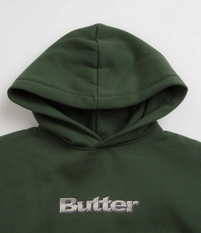 Butter Goods Alloy Logo Hoodie in Bottle Green