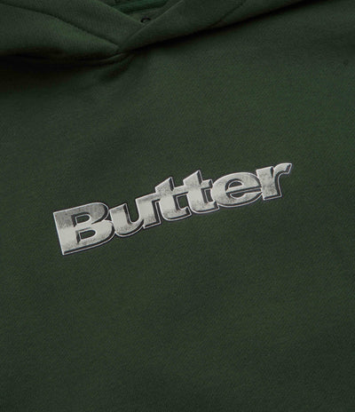 Butter Goods Alloy Logo Hoodie in Bottle Green