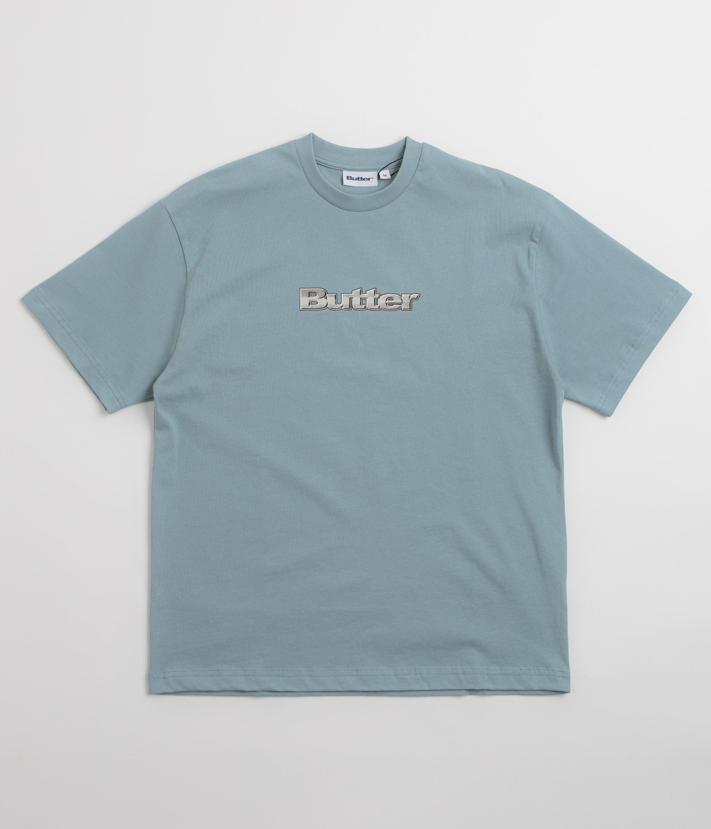 Butter Goods Alloy Logo T-Shirt - Dull Ocean