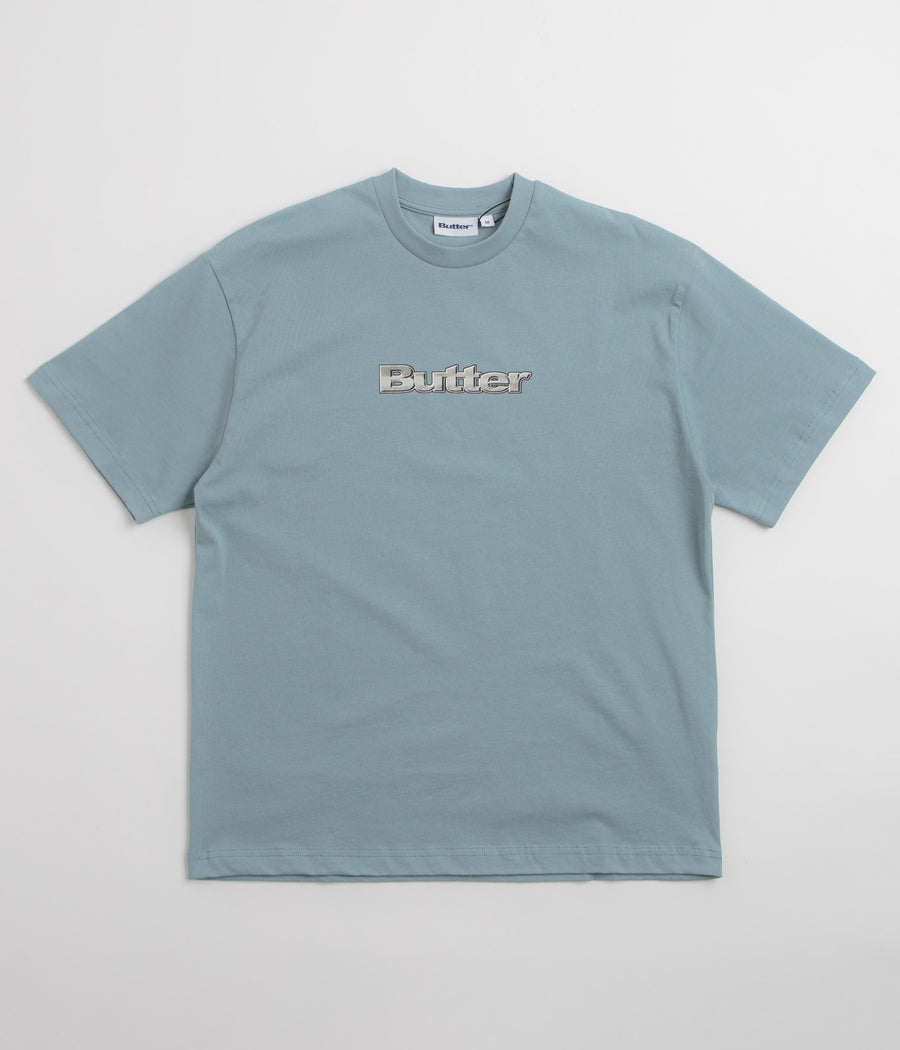 Butter Goods Alloy Logo T-Shirt - Dull Ocean