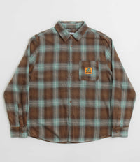 Butter Goods Appliance Plaid Shirt in Brown and Teal