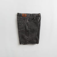Butter Goods Applique Denim Shorts in Acid Black thumbnail