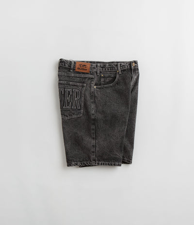 Butter Goods Applique Denim Shorts in Acid Black