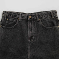 Butter Goods Applique Denim Shorts in Acid Black thumbnail
