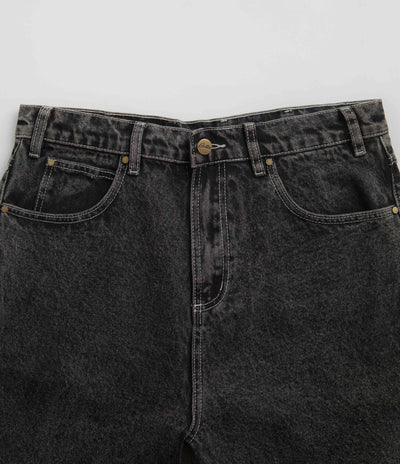 Butter Goods Applique Denim Shorts in Acid Black