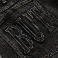 Butter Goods Applique Denim Shorts in Acid Black thumbnail