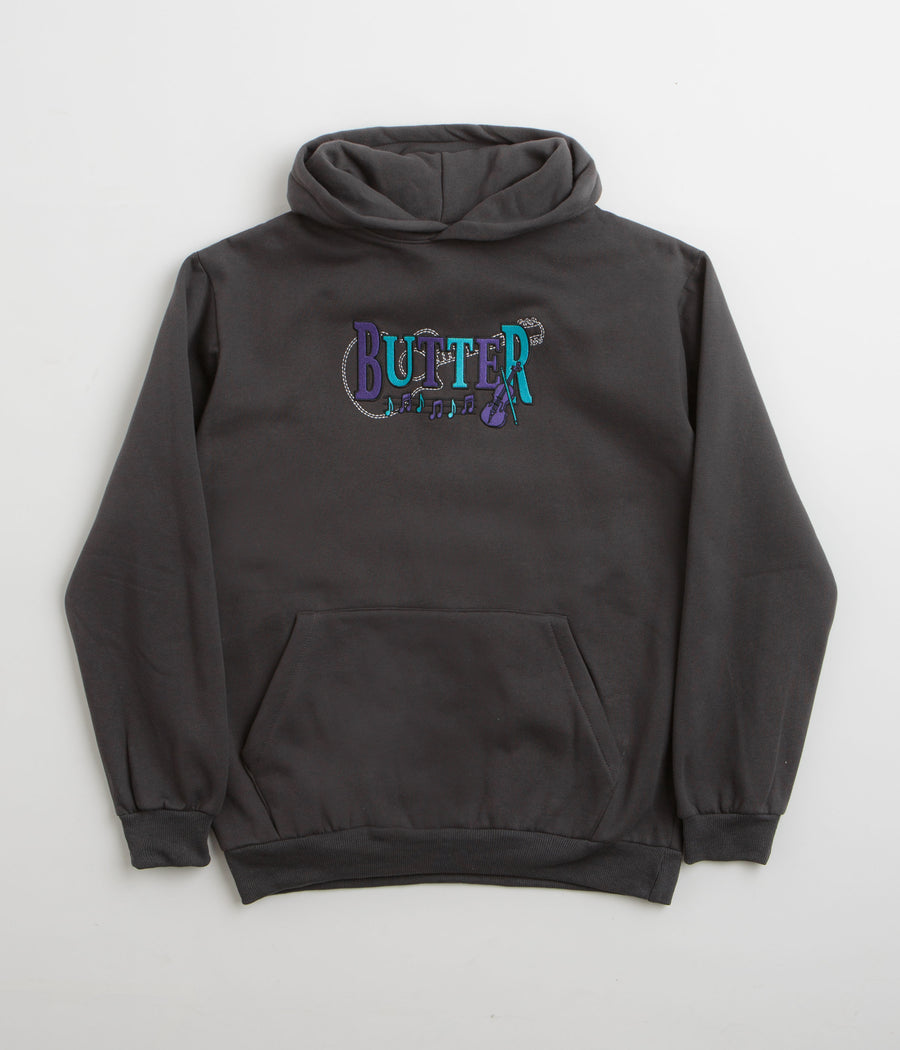 Butter Goods Arrangement Hoodie in Washed Black