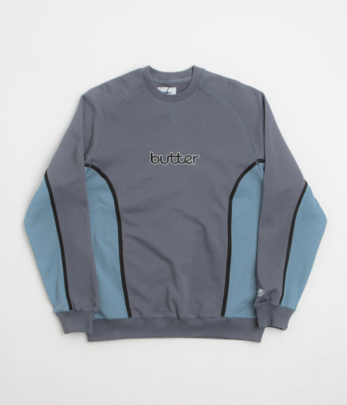 Butter Goods Aspect Crewneck Sweatshirt - Slate / Denim